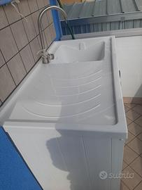 Lavello per esterno in pvc per lavatrice 