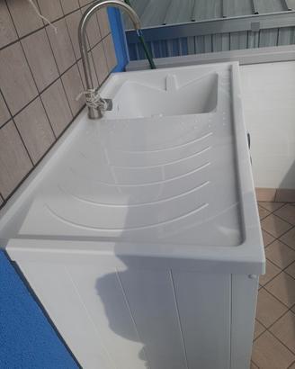 Lavello per esterno in pvc per lavatrice 