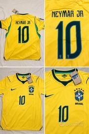 Maglia Brasile Neymar Jr. #10 Nuova con Cartellino