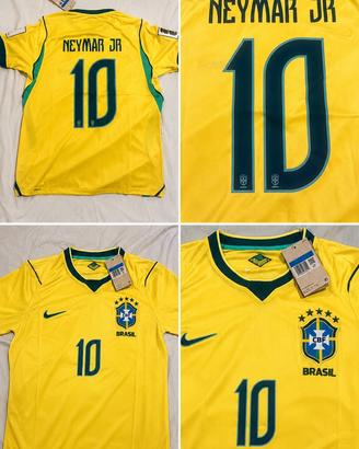 Maglia Brasile Neymar Jr. #10 Nuova con Cartellino