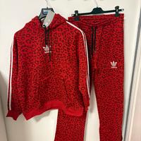Completo Adidas Donna M Rosso Fantasia Leopardata