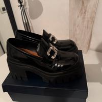 Mocassini con fibbia gioiello