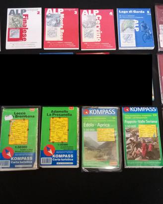 Lotto 13 mappe carte varie editrici
