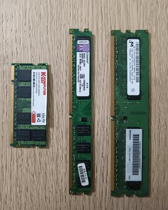 Ram per notebook e pc fisso