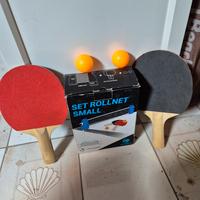 Rete per ping pong + racchette