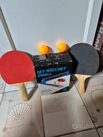 Rete per ping pong + racchette