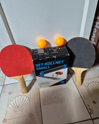 Rete per ping pong + racchette