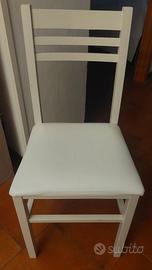 4 Sedie Mondoconvenienza in Legno ed Ecopelle