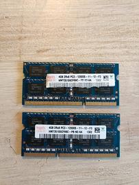  RAM DDR3 NOTEBOOK 8GB