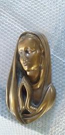Madonna in preghiera scultura bronzo