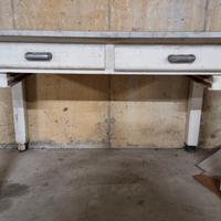 Tavolo da cucina vintage con piano in marmo