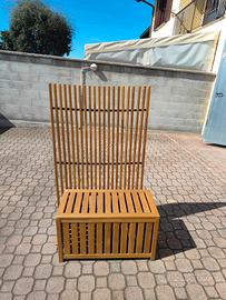 mobiletto in legno per esterno