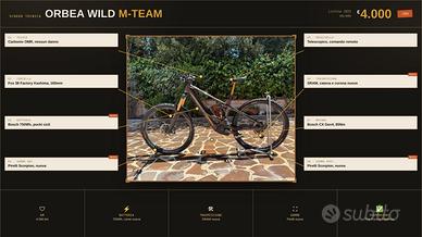 ORBEA WILD M-TEAM - bici top di gamma