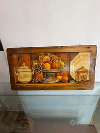 QUADRO VINTAGE IN LEGNO DECOUPAGE