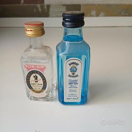 lotto 2 mignonnette vintage da collezione Gin 