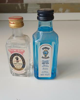 lotto 2 mignonnette vintage da collezione Gin 