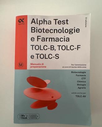 Manuale alpha test biotecnologie e farmacia