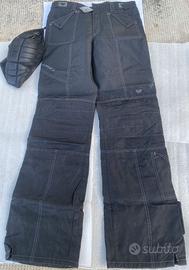 PANTALONI DA MOTO  DONNA  IXON  NERE & SABBIA NUOV