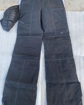 PANTALONI DA MOTO  DONNA  IXON  NERE & SABBIA NUOV