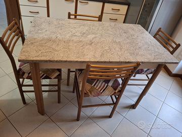 tavolo da pranzo con sedie  4 persone