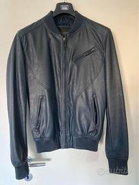 GIUBBINO SIMILPELLE BLU, TAGLIA S