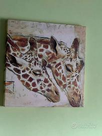 Quadro, tela giraffe