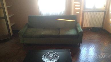 Divano letto tessuto verde