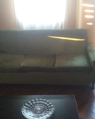 Divano letto tessuto verde