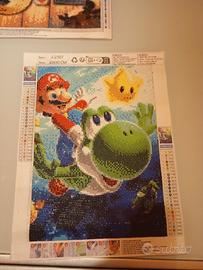 Quadro Super Mario 30x40 diamond painting 