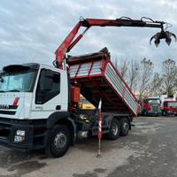 IVECO STRALIS 360 RIBALTABILE 3 LATI + GRU 6X2