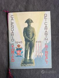 Calendario Storico Carabinieri Reali anno 1940.