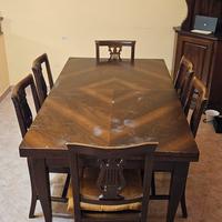 soggiorno  arte povera  in legno di noce