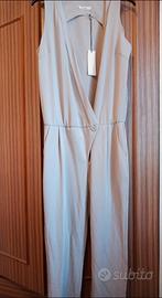 Jumpsuit beige donna nuova con cartellino 