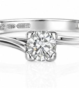 Anello oro bianco 18 kt con diamante 