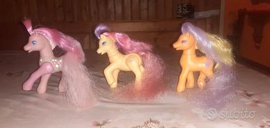 3 My Little Pony Mio Mini Pony G2 snodati Vintage