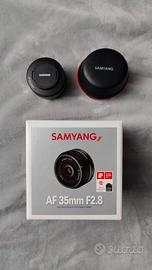 Obiettivo Samyang 35mm 2.8 FE + Adattatore filtri