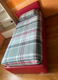 Letto singolo in ecopelle
