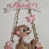 Fiocco nascita bimba decorazione cameretta