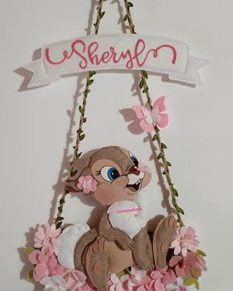 Fiocco nascita bimba decorazione cameretta