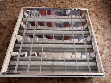 PLAFONIERA DA INCASSO NEON 4x18W cm60x60