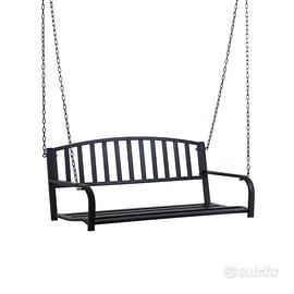 Dondolo Sospeso da Giardino n ferro nero+ cuscini