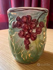 Vaso decorativo uva oro verde vintage