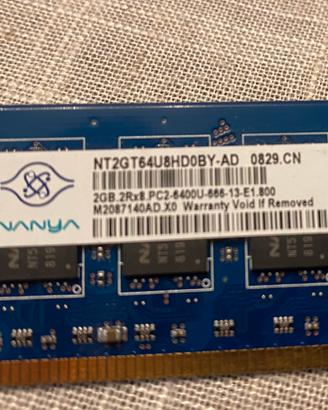 Ram 2Gb 2Rx8 PC2 6400U 666