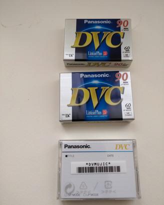 3 video cassette DVC vergini con imballo originale