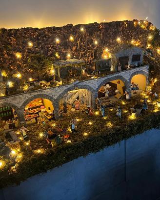 Presepe natalizio fatto a mano