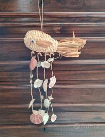 Scacciapensieri  pesciolino di paglia e conchiglie