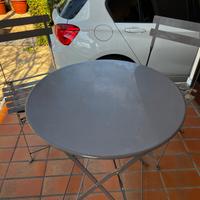 Set tavolo e 2 sedie da balcone o giardino