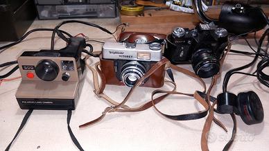 Macchine vintage Voigtländer, Polaroid e Zenit-E