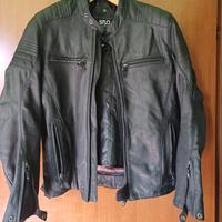 GIUBBOTTO MOTO IN PELLE TAGLIA 50