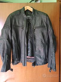 GIUBBOTTO MOTO IN PELLE TAGLIA 50